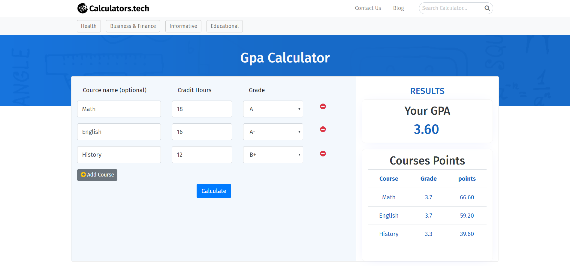 College GPA calculator Check final GPA online